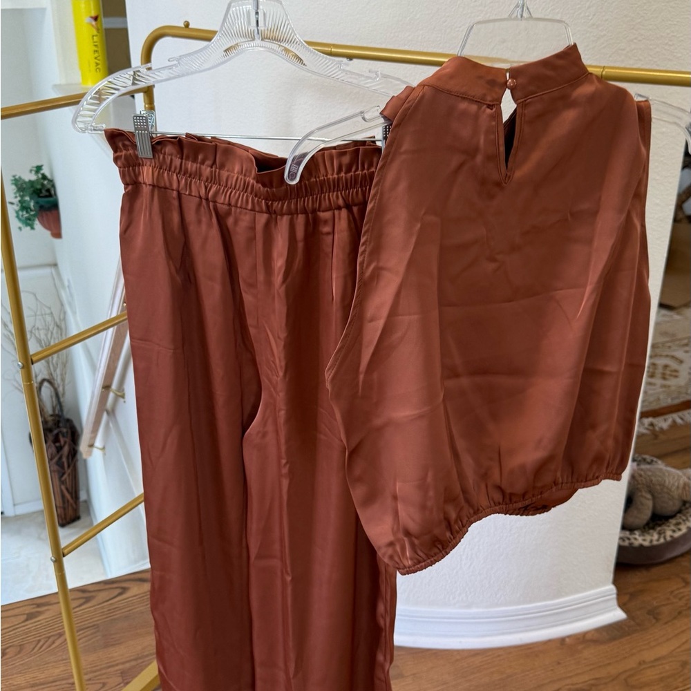 SHEIN Tan Wide Leg Jumpsuit - Picture 6 of 6